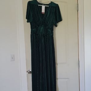 Velvet Green Maxi Dress